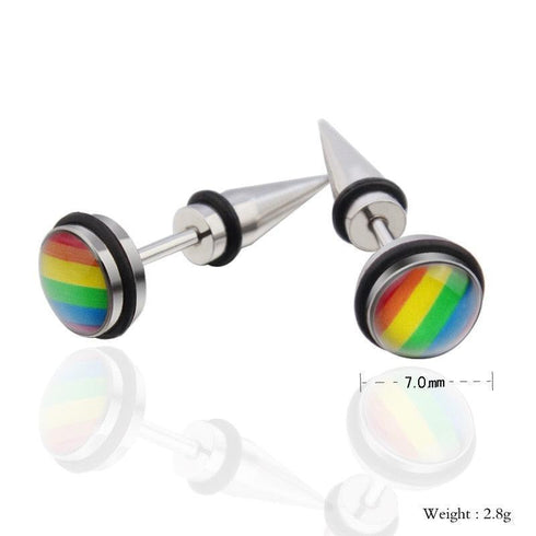 LGBT Rainbow Stud Earrings